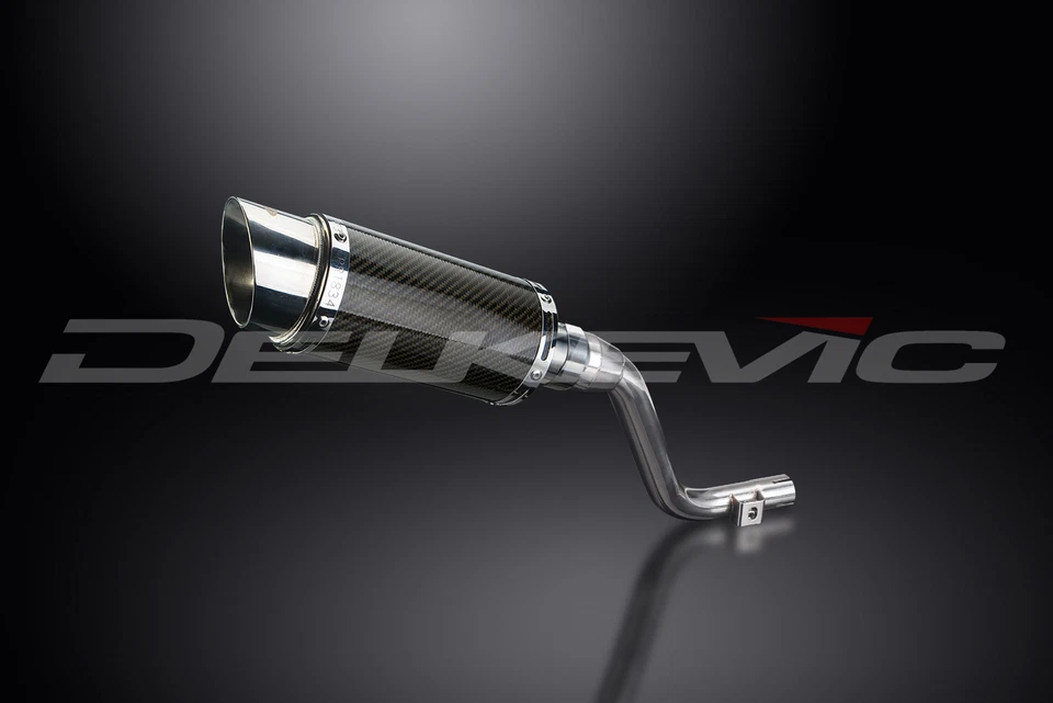 Kit silenciador escape carbono redondo 8" Slip On Honda CRF250L Trail 2012-2016 Foto 3 de 4