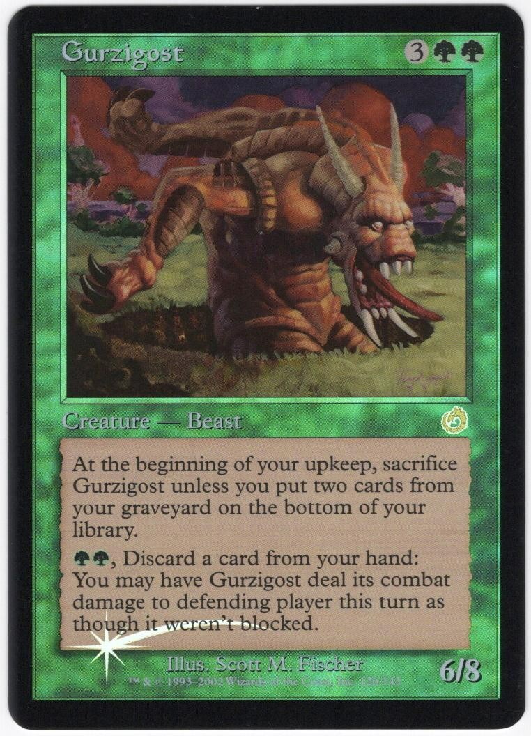 Gurzigost 2002 Torment FOIL Green Rare Creature MTG NM AZ1