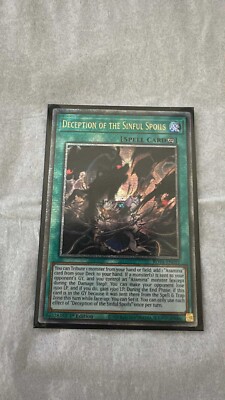 Yugioh EU English Deception of the Sinful Spoils ROTA-EN055 Quarter Century SR