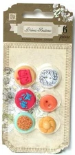 Prima Marketing ZEPHYR Flat back Cabochon Decorative Buttons Scrapbook 559854