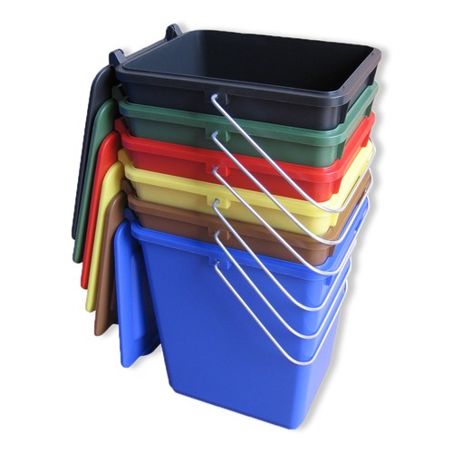 Sulo Mülltonnen 60L, 80L, 120L, in grau grün braun blau gelb rot grau-gelb - Bild 6 von 9