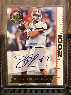 JESSE PALMER UF FLORIDA GATORS FOOTBALL 2001 PRESS PASS ROOKIE AUTO ...