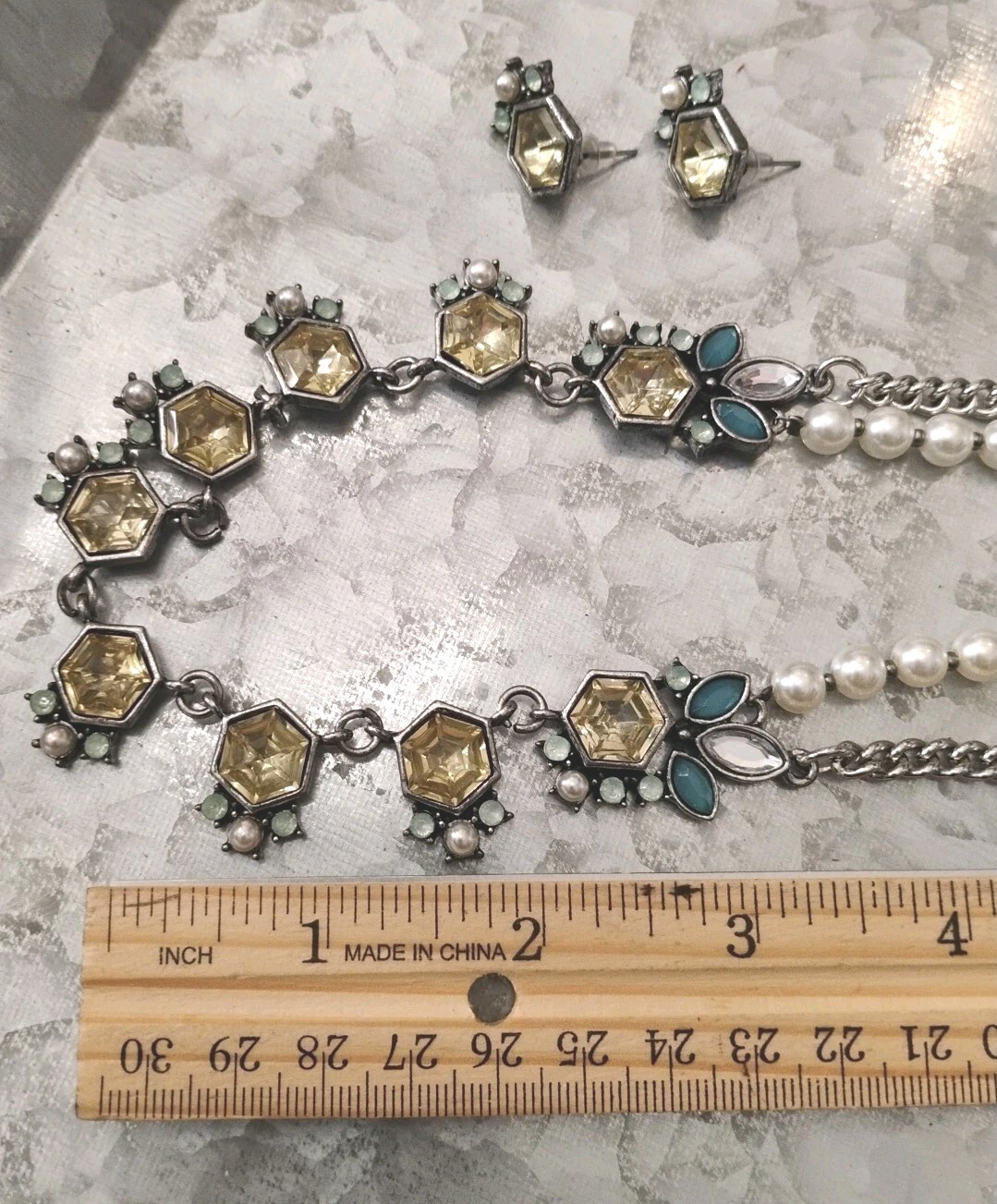 EXPRESSIONS COLLECTION Silver Tone Hexagonal Link… - image 4