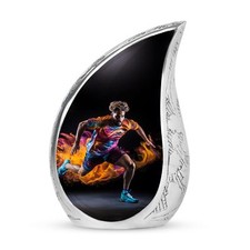 Explosive Sprinter Artwork Mini Teardrop Urns - Tiny Urns For Human Ashes