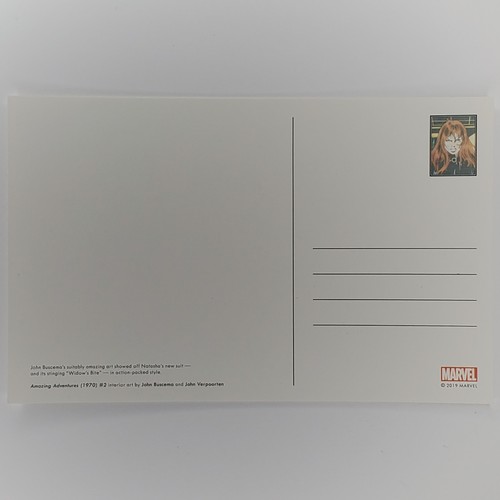 Black Widow Postcard Marvel Comics Daredevil Natasha Romanoff Widow's Bite - Picture 2 of 2