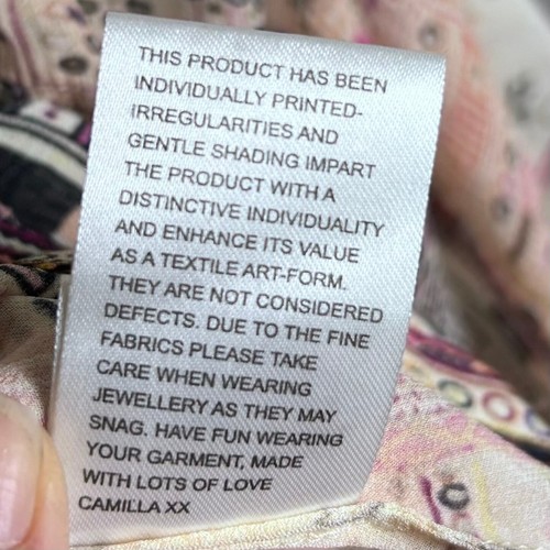 Camilla Revolve top small on the road print sheer Swarovski elegant boho - Picture 16 of 17