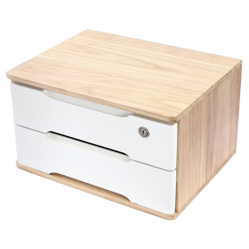 Caja de almacenamiento multicapa de madera para escritorio doméstico cajón gabinete de almacenamiento contenedor - Imagen 8 de 14