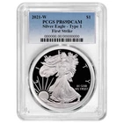2021-W Proof $1 Type 1 American Silver Eagle PCGS PR69DCAM FS Blue Label