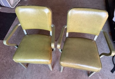 Lot of 2 Vintage Steelcase Aluminum Chairs Original Mid Century *see Description