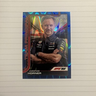 2025 Topps Chrome Formula 1 F1 Christian Horner Blue 19/150 #192 GZ