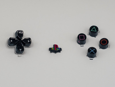 30th Anniversary PS5 6 Piece Retro + Glass Button Set PS5 DualSense Controller