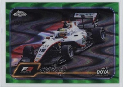 2024 Topps Chrome Formula 1 F3 Cars Green RayWave Refractor /99 Mari Boya 09if