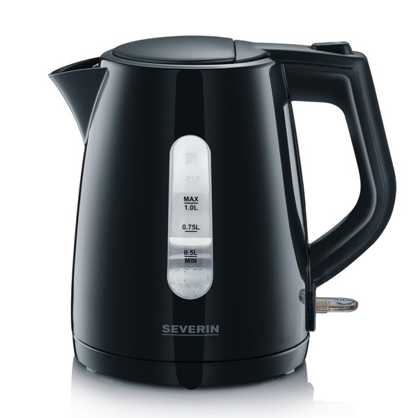 Severin Wasserkocher Kalkfilter Kabellos 2200W 1L Kunststoff Schwarz WK 3410-image