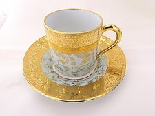 Mokkatasse mit Untertasse Limoges Porcelaines d´art