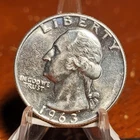 1963 D Washington Quarter BU Uncirculated Mint State 90% Silver 25c US Coin