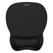 TECKNET Gel Mouse Pad with Wrist Rest, Ergonomic Standard, Charcoal Black