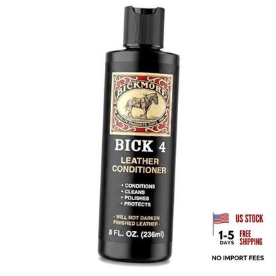 Bick 4 Leather Conditioner & Cleaner, Won't Darken Boots, Couch, Bags 8 oz