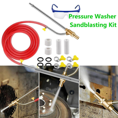 #ad Pressure Washer Sandblasting Kit 5000 PSI Wet Sandblaster Attachment 1 4 Inch $31.98