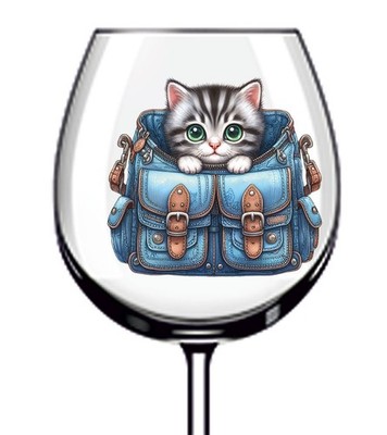 12x Baby Kätzchen Katze Vinyl Aufkleber Abziehbild Becher Weinglas Flasche Laptop Van