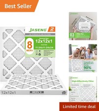 2-Pack MERV 8 Pleated HVAC Filters 12x12x1 - Dust Defense for a Healthy Home