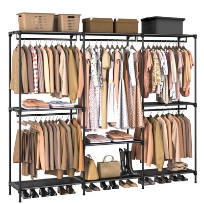 Clothes Rack, Portable Closet, 80.7 Inch Extra Large Capacity Wardrobe Closet...