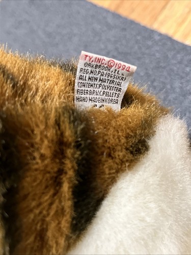 Ty Tygger 1994 Vintage Stuffed Plush 15 inch Bengal Tiger Beanie-Retired - Picture 5 of 7