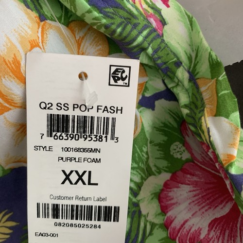 Club Room Shirt Men XXL Pink Purple Bloomcore Tiki Tropical Hawaiian Resort New - Picture 11 of 12