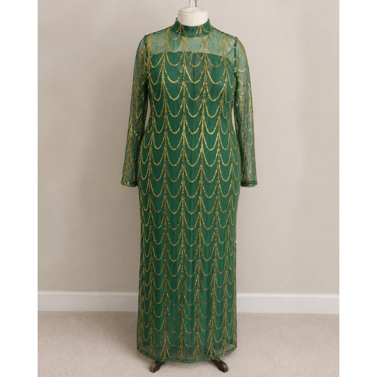 ashley stewart green dress Women's Plus Size for sale #0071