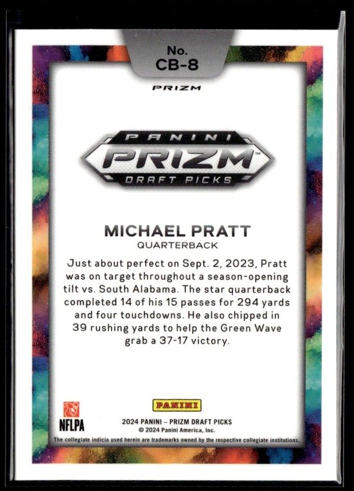 2024 Panini Prizm Draft Picks Football Color Blast Michael Pratt eBay