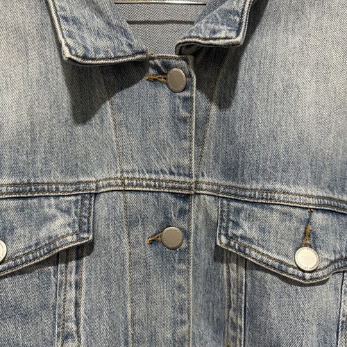 Commonry Light Blue Denim Jacket Silver Button Ladies Size 20 97% Cotton - Picture 7 of 13