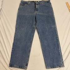 Vintage 90s Levis 550 Relaxed Fit Jeans Mens 42x30 Blue USA Made