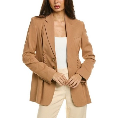 $695 A.L.C. Women's Maverick Tawny Brown Lace Up Jacket Blazer Size 6 ALC NEW