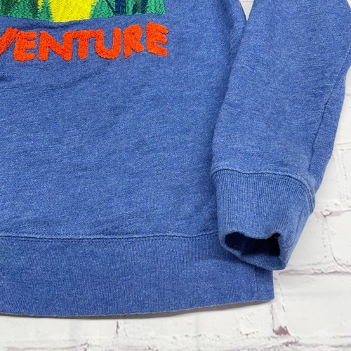 Mini Boden 7-8 Adventure Sweatshirt Outdoor Embroidered Chenille Cotton Pullover - Picture 3 of 8