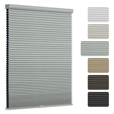 Blackout Cellular Shades, Cordless Honeycomb Window Blinds with Aluminum Allo...