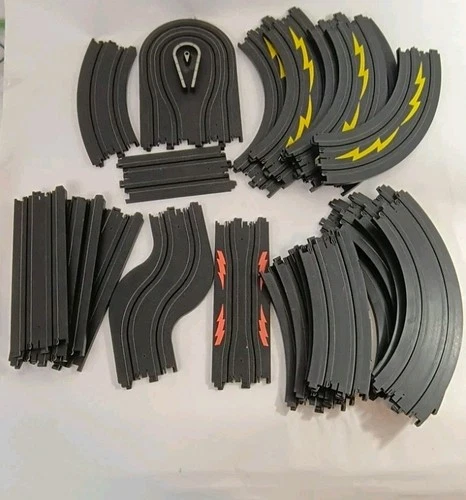 Vtg Aurora AFX Tomy HO Slot Car Track Lot Curves Straights