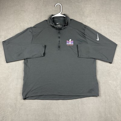 Nike Super Bowl LVIII Pacer Half-Zip Pullover Mens XL Gray Football NFL EUC