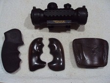 Gun Parts And Accessories Scope Holster And Gun Handles Lot Read