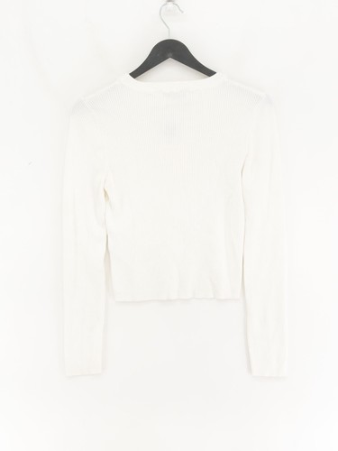 Jersey Stradivarius para mujer L crema viscosa con poliamida cuello redondo - Imagen 2 de 6