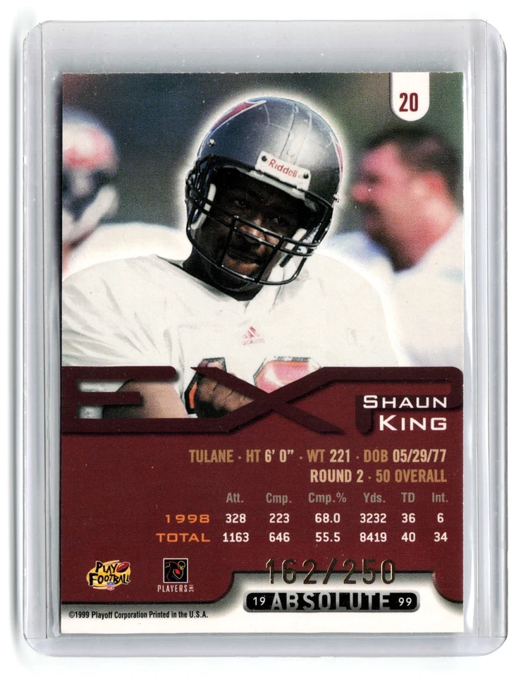1999 Playoff Absolute EXP Tools of the Trade Shaun King #20 RC /250 Buccaneers - Image 2 of 2
