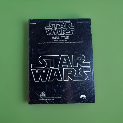 STAR WARS Movie Main Theme Sheet Music Original Piano Solo J Williams 1977 Good