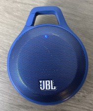 JBL Clip Portable Bluetooth Blue Speaker 1st Generation Tested NO CHARGER   