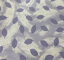 1 And 1/4 Yard 44 Purple Leaves On Lavender Wide 100 Cotton
