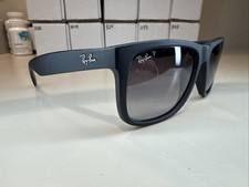 Ray-Ban Justin RB4165 622/2V Polarized Sunglasses Matte Black Grey Lens 54mm 844