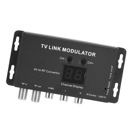 TM70 UHF TV LINK Modulator AV To RF Converter IR Extender With Channel Displ Fit - Bild 6 von 22