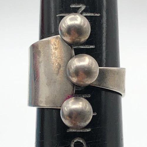 Vintage Beau Ball Sterling Silver Adjustable Ring