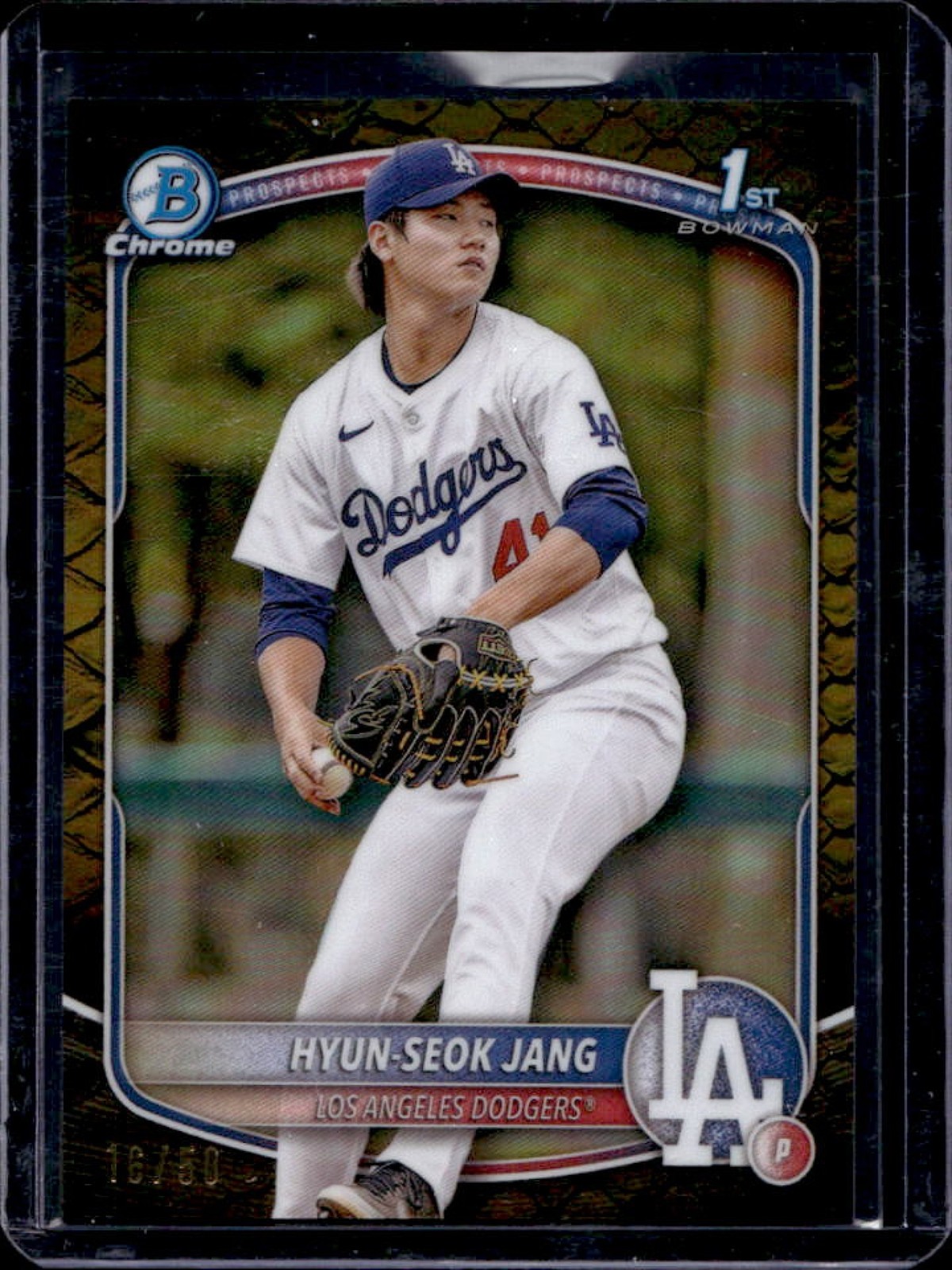 2025 Bowman Hyun-Seok Jang Chrome Reptilian Gold Refractor 1st #16/50