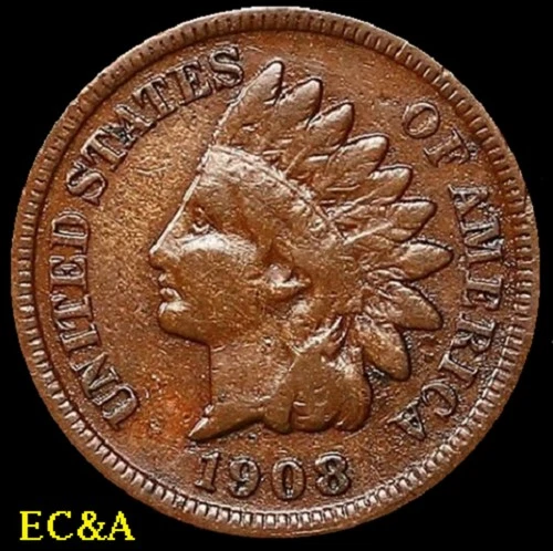 1908-S INDIAN HEAD CENT VF (IH726)