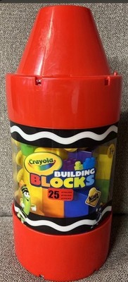 Crayola Building Blocks 40pc Set in Crayon Shaped Storage Container No. 99040
