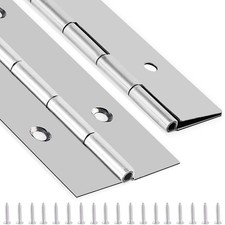 2 PCS Piano Hinge 12 Inch x 3 Inch Heavy Duty Stainless Steel Piano Hinge