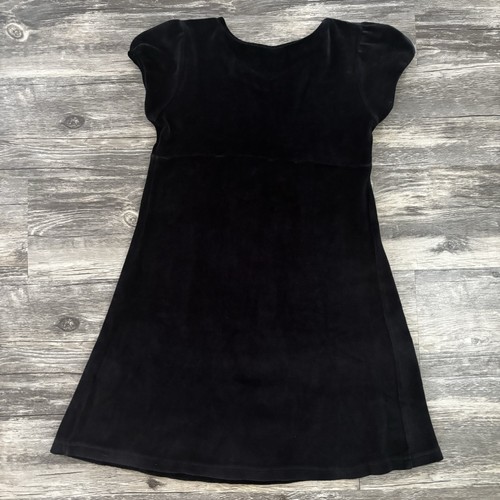 Y2K Looney Tunes Lola Girls Black Velvet Short Sleeve Dress Size 8 Alouette 2008 - Picture 2 of 7